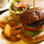 The Ultimate Comfort Food: Plain Cheese Burger with Fried Okra