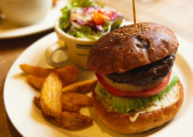 The Ultimate Comfort Food: Plain Cheese Burger with Fried Okra