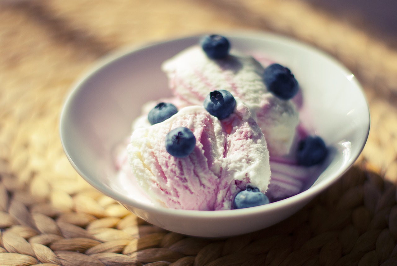 bowl, ice cream, dessert