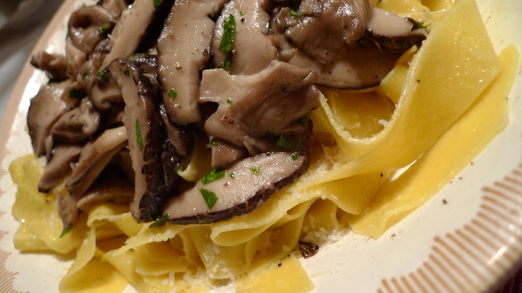 Savor the Elegance: Homemade Mushroom Pappardelle with Smoked Duck