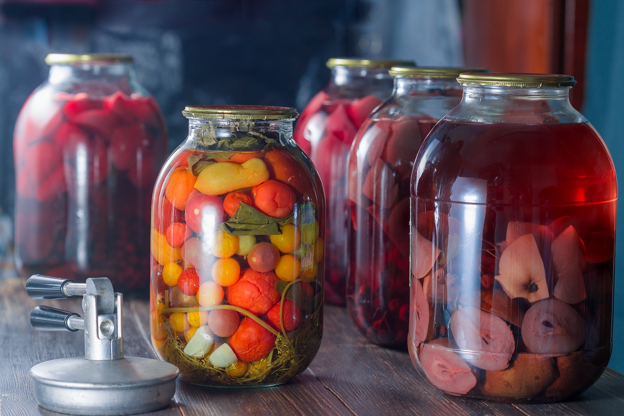 home canning, compote, vegetables