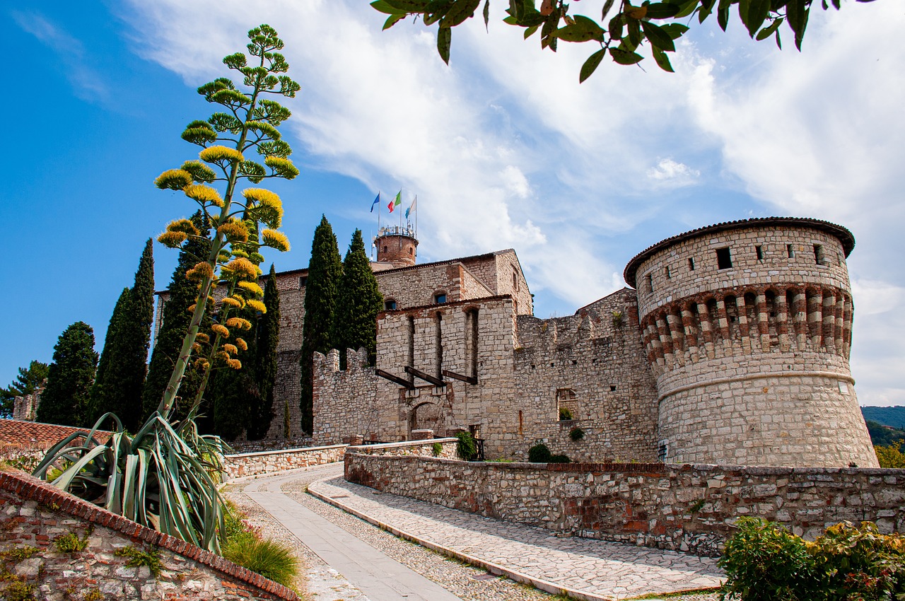 castle, brescia, italy