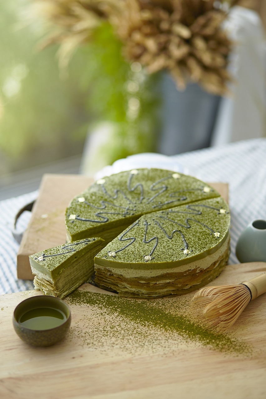 Unleashing the Magic of Homemade Matcha Cheesecake with a Blueberry Swirl