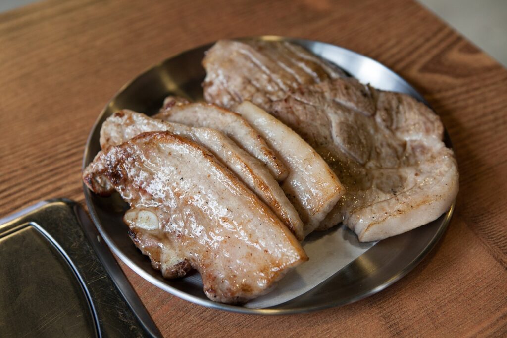 pork belly, pork, meat