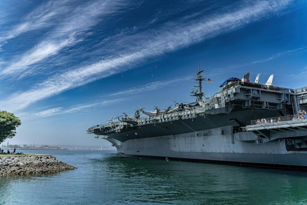 Aircraft Carrier USS Midway Museum at Navy Pier in San Diego California