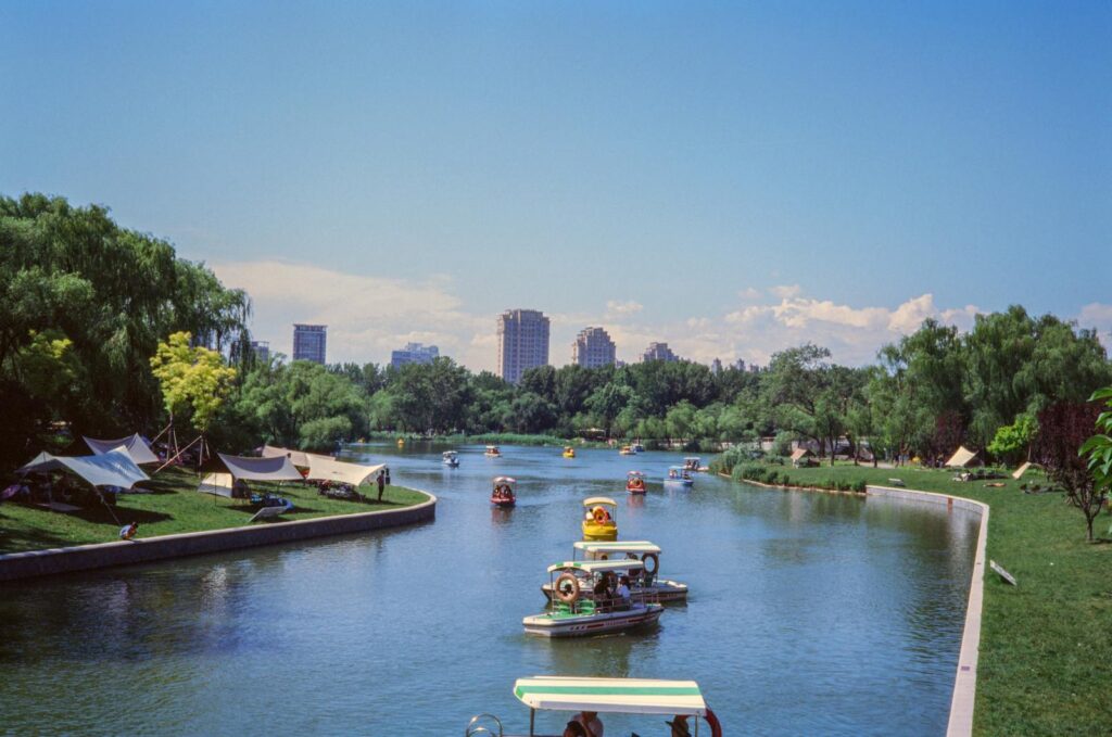 A river with boats on it