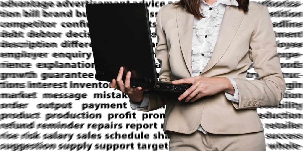 businesswoman, female, laptop